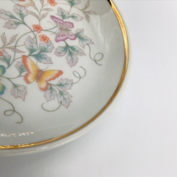 VINTAGE Avon Butterfly Trinket Tray Dish 22K Gold Trim Porcelain Brazil - Picture 3 of 7
